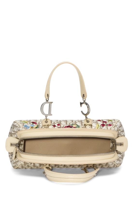 Biege Floral Embroidered Diorissimo Frame Bag Small, , large image number 5