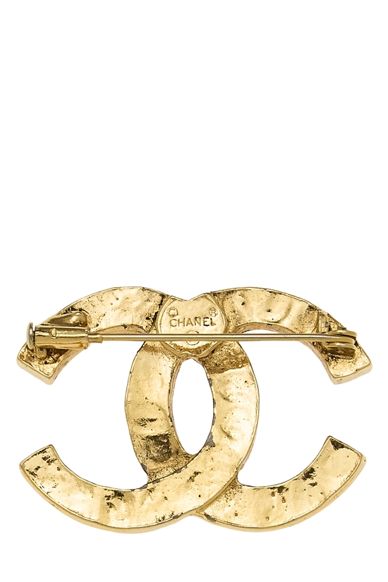 Gold & Crystal 'CC' Pin, , large image number 1