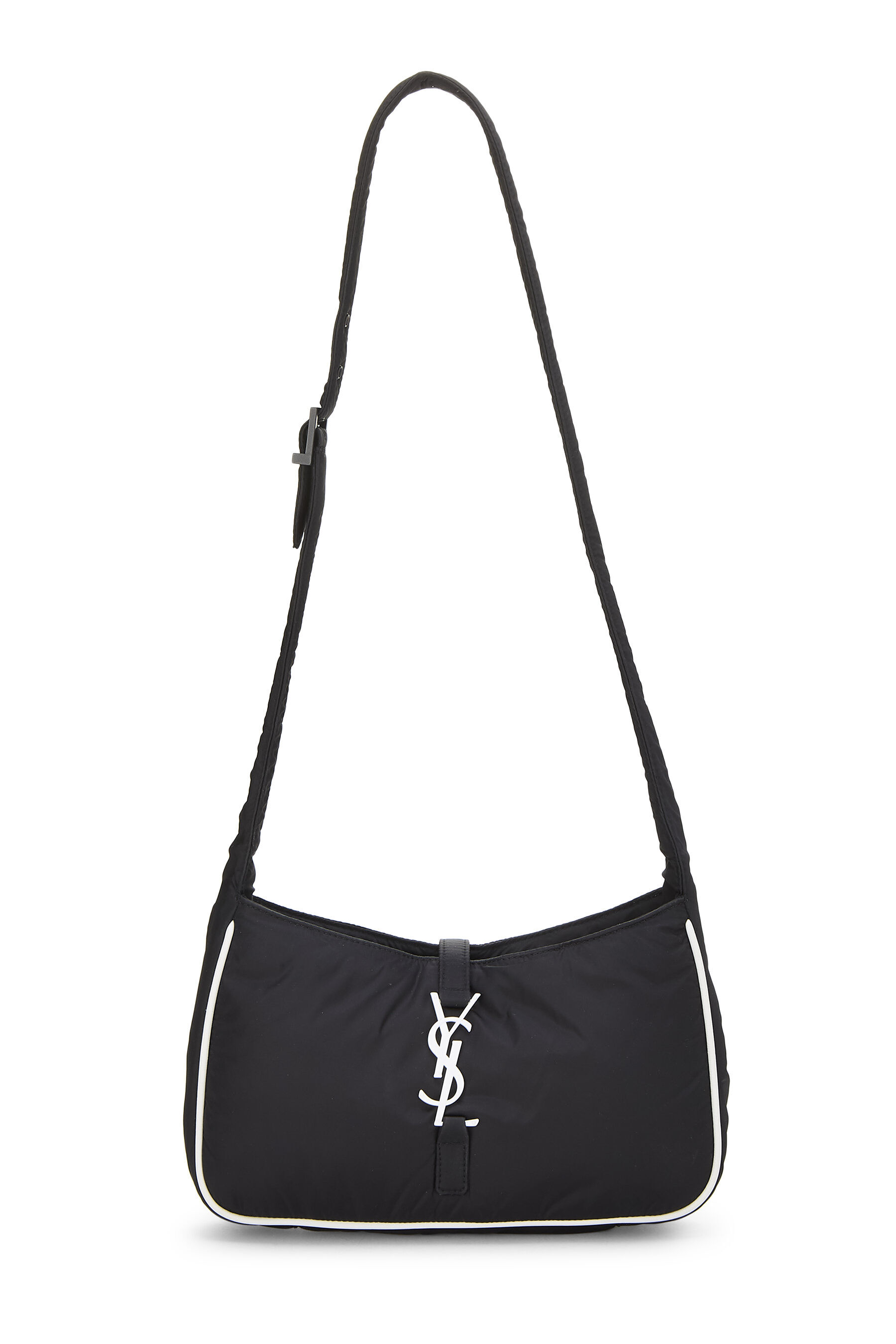 Pre-Owned Black Nylon Le 5 à 7 Shoulder Bag QTB5KG21KB000