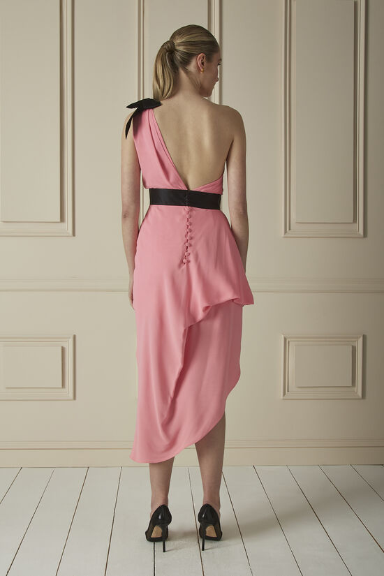Pink and Black Silk Dress, , large image number 1
