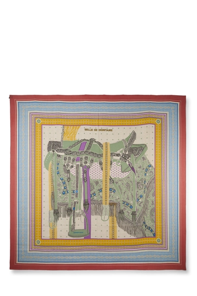Multicolor 'Selle de Dignitaire' Cashmere Scarf 140