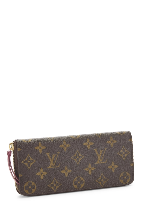 Burgundy Monogram Canvas Clemence Wallet, , large image number 1
