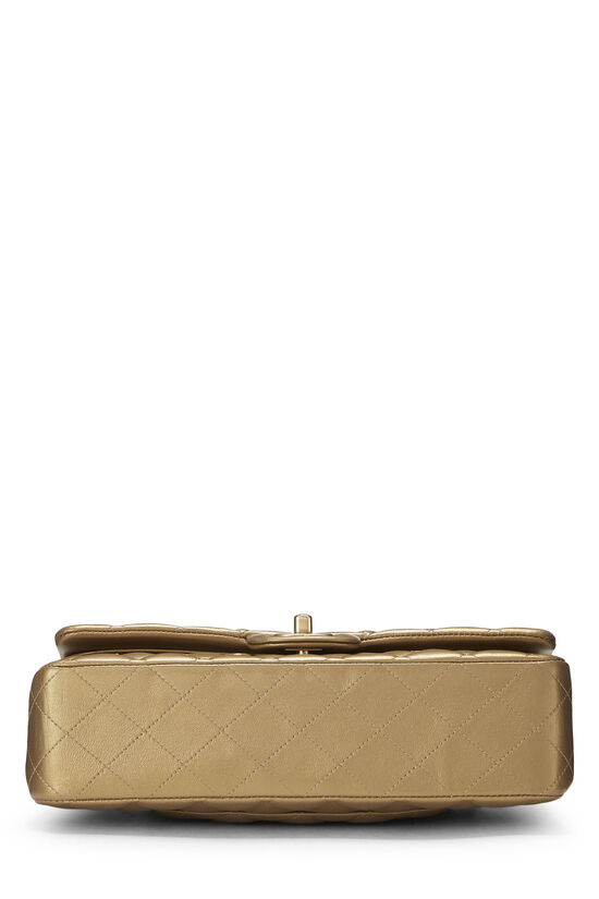 Paris-Egypt Metallic Gold Quilted Lambskin Classic Double Flap Medium, , large image number 4