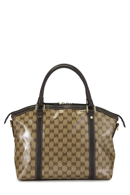 Brown GG Crystal Canvas Dome Handbag Large, , large image number 3