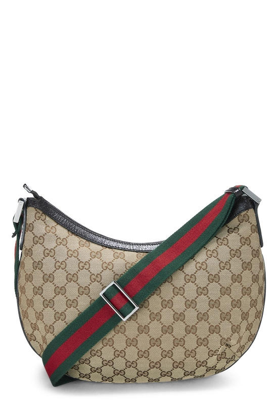 Brown GG Canvas Web Round Messenger Large, , large image number 3