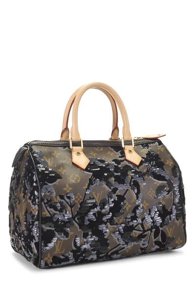 Brown Monogram Canvas Fleur De Jais Speedy 30, , large