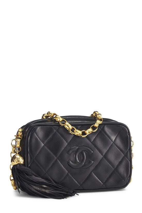 Chanel Black Lambskin Diamond 'CC' Camera Bag Mini Q6BAST1IK9022