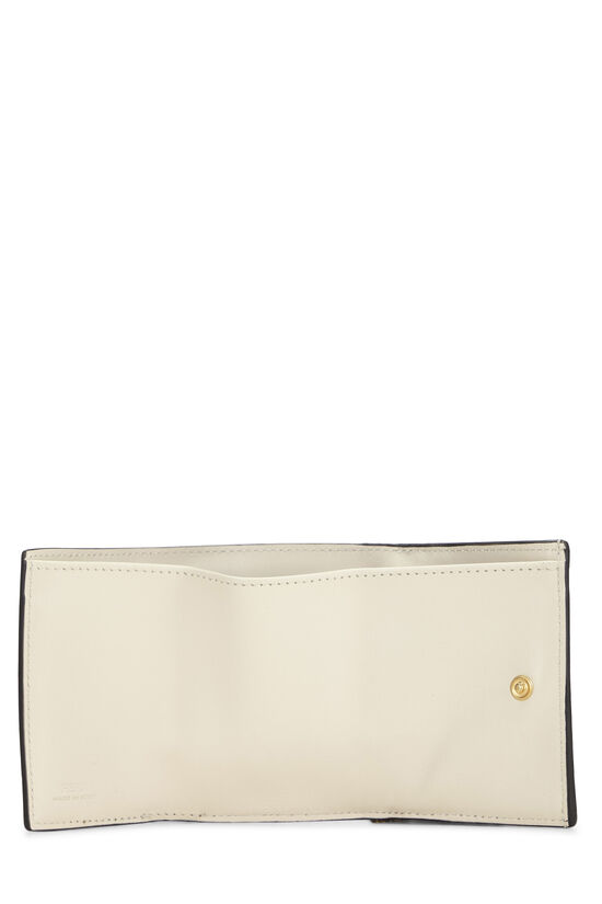 White Leather Roma Compact Chain Wallet, , large image number 3