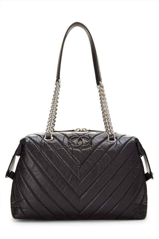 Petite shopping tote leather tote Chanel Black in Leather - 36439963