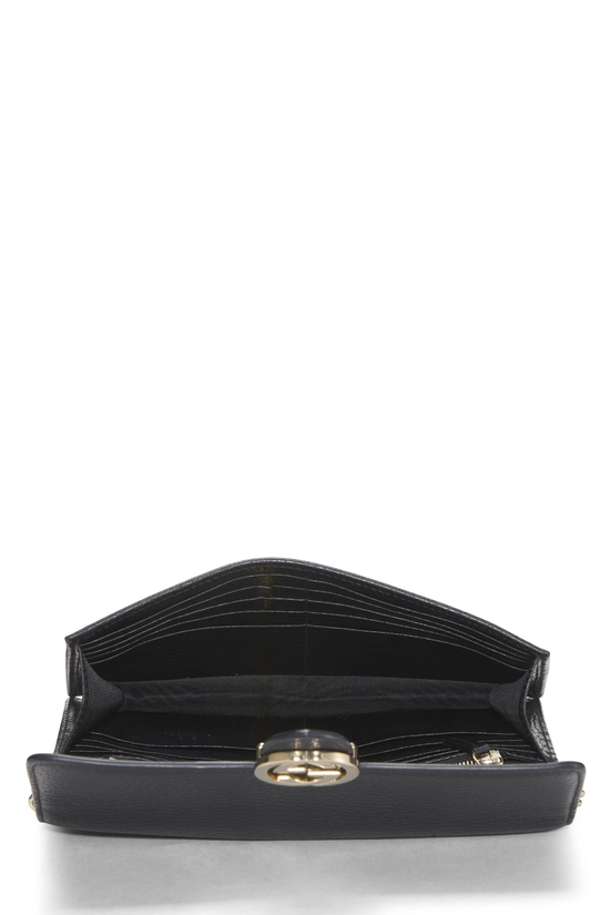 Black Leather Interlocking Crossbody Small, , large image number 5