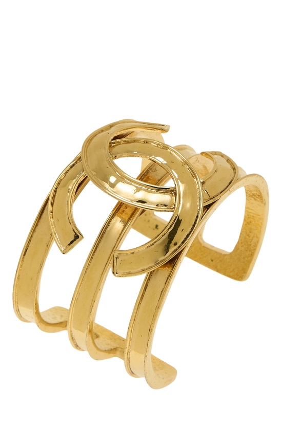 Gold 'CC' Cuff, , large image number 0
