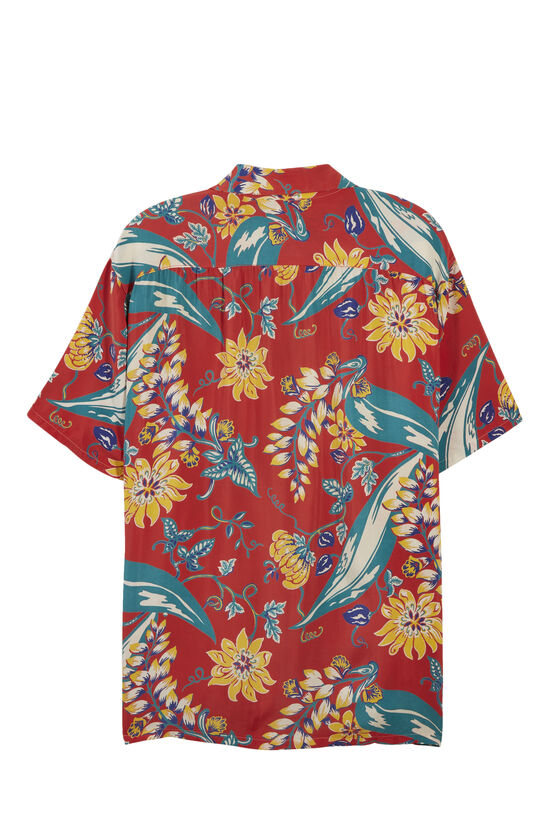 Red Floral Pilgrim Sportswear Hawaiian Shirt, , large image number 1