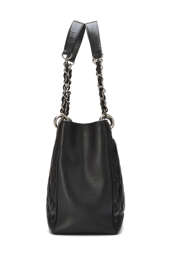 Black Quilted Caviar Grand Shopping Tote (GST), , large image number 2