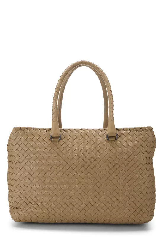Beige Intrecciato Brick Tote, , large image number 3