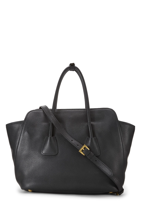 Pre-Owned Black Vitello Daino Convertible Top Handle Bag QNB28N3PKB00H