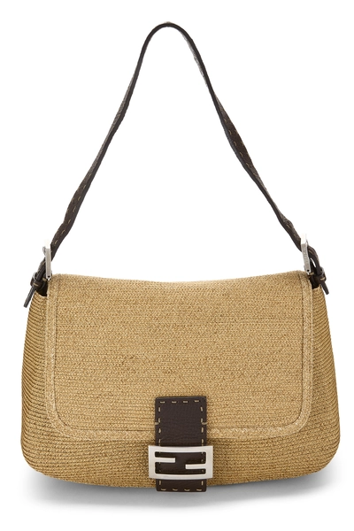 Fendi Brown Raffia Mama Large