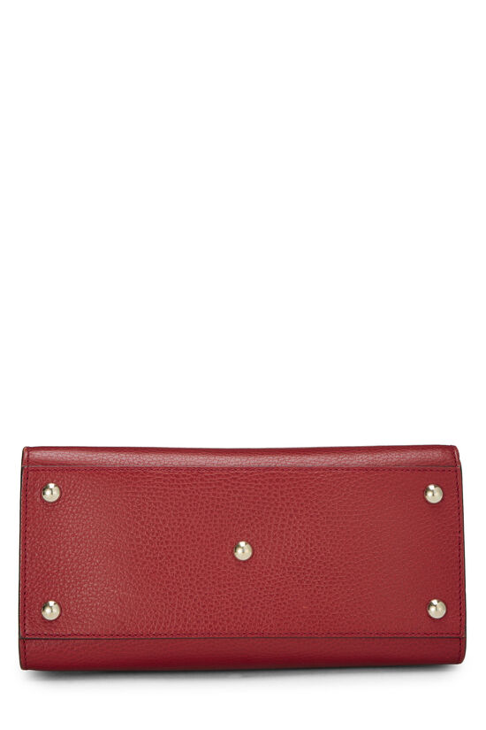 Red Grained Leather Soho Handbag, , large image number 4