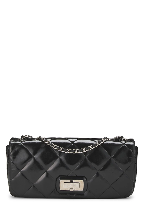 Black Patent Leather Reissue Flap Bag, , large image number 0