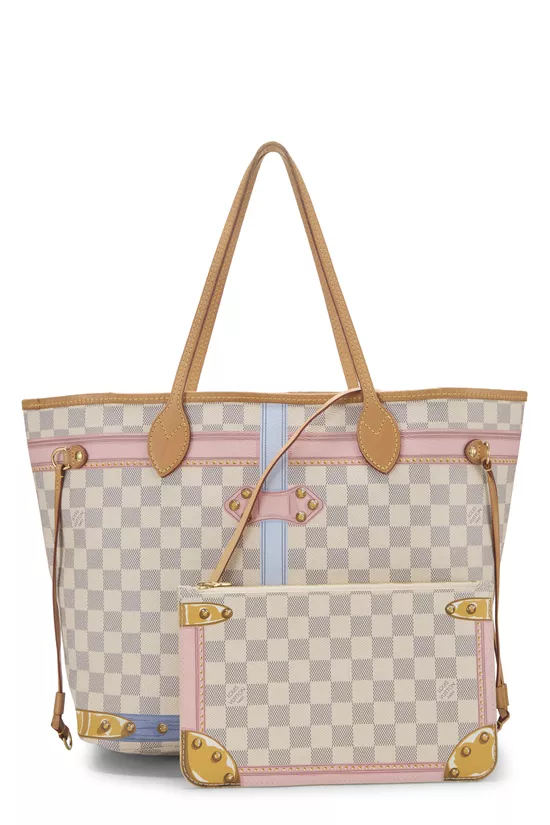 Pink Damier Azur Trunk Neverfull MM, , large image number 3