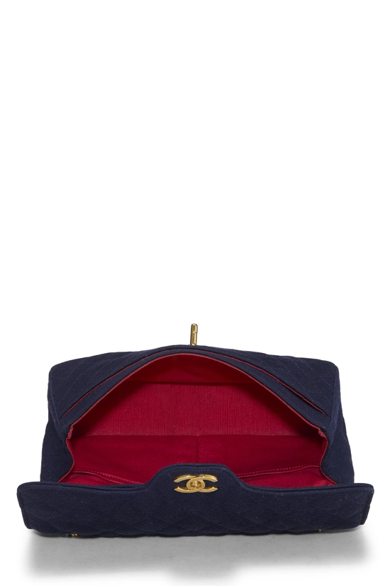 Navy Jersey Classic Double Flap Medium, , large image number 5