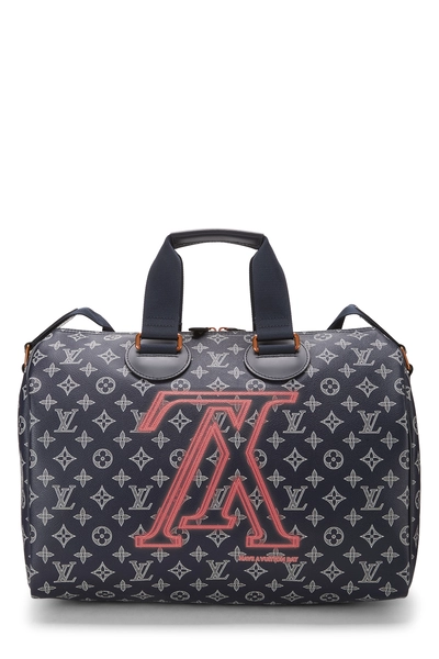 Louis Vuitton Kim Jones x Louis Vuitton Navy Monogram Upside Down Keepall Bandouliere 40 — photo 1