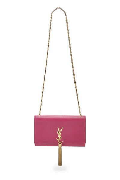 Pink Calfskin Kate Tassel Bag Medium, , large