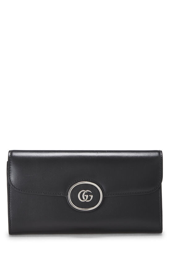 Black Leather Long Wallet, , large image number 0