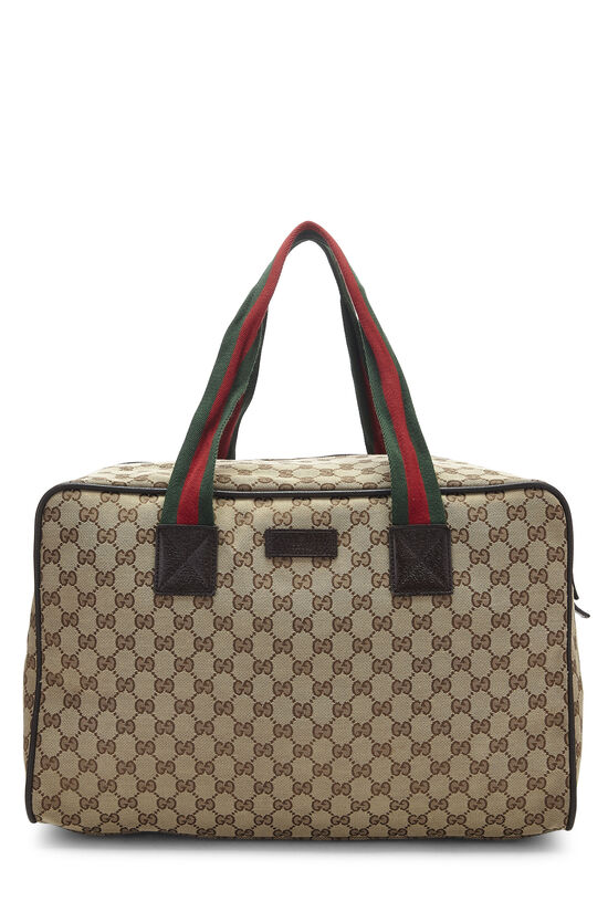 Authentic Vintage Gucci Monogram Travel Duffle Bag