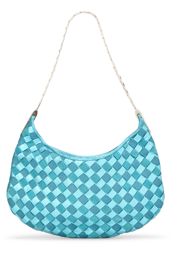 Blue Intrecciato Leather Shoulder Mini, , large image number 0