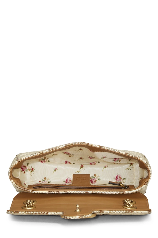 Beige Raffia GG Marmont Shoulder Bag Small, , large image number 5