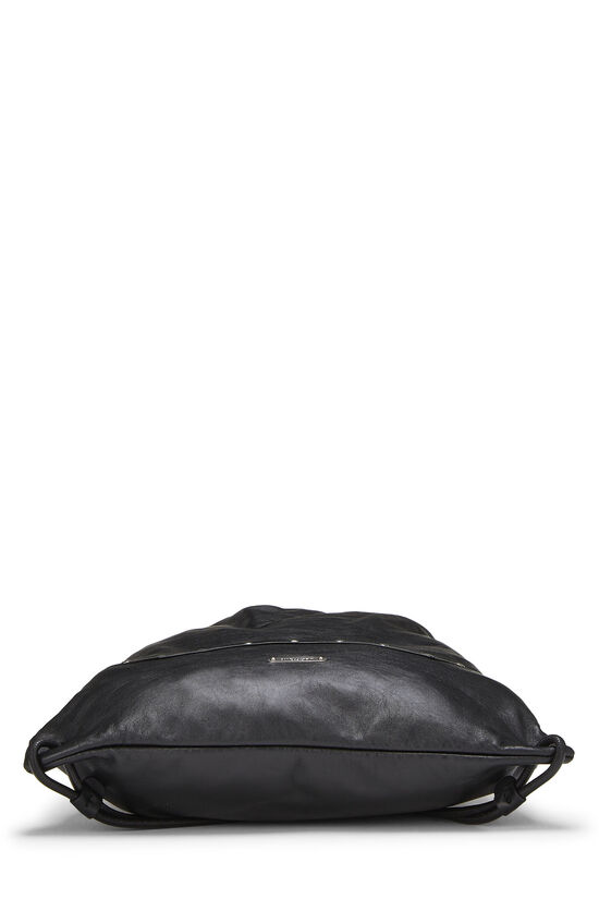 Black Leather Studded Teddy Backpack, , large image number 4