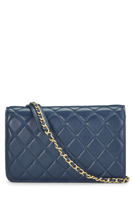 Blue Quilted Lambskin Infinity Wallet on Chain (WOC), , large image number 3