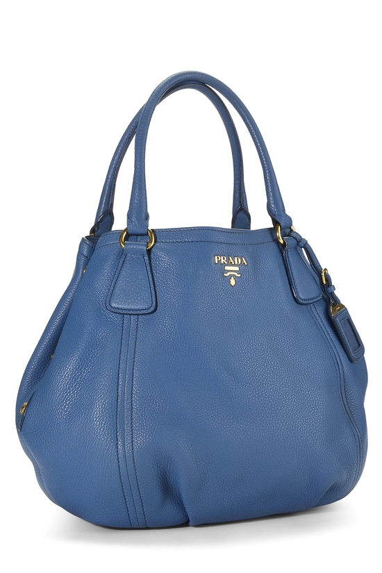 Blue Vitello Daino Sacca 2 Manici, , large image number 1