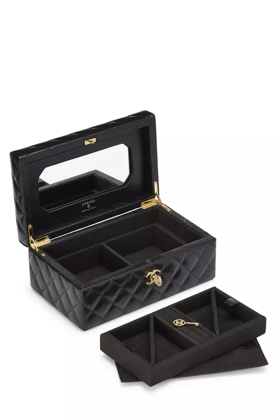 Black Quilted Lambskin Jewelry Chest Small, , large image number 5