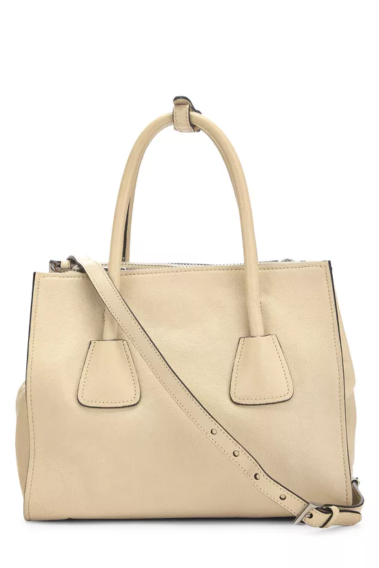 Beige Vitello Daino Convertible Handbag Small, , large image number 3