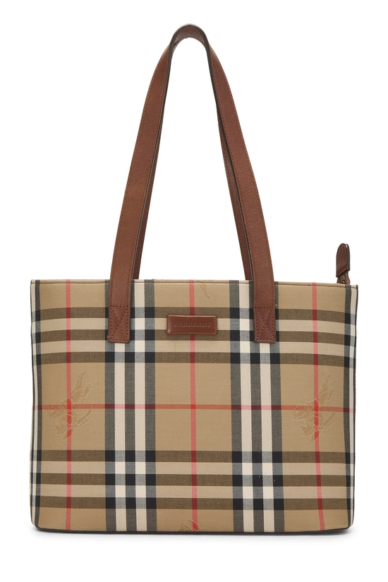 Brown Haymarket Check Handbag, , large image number 0