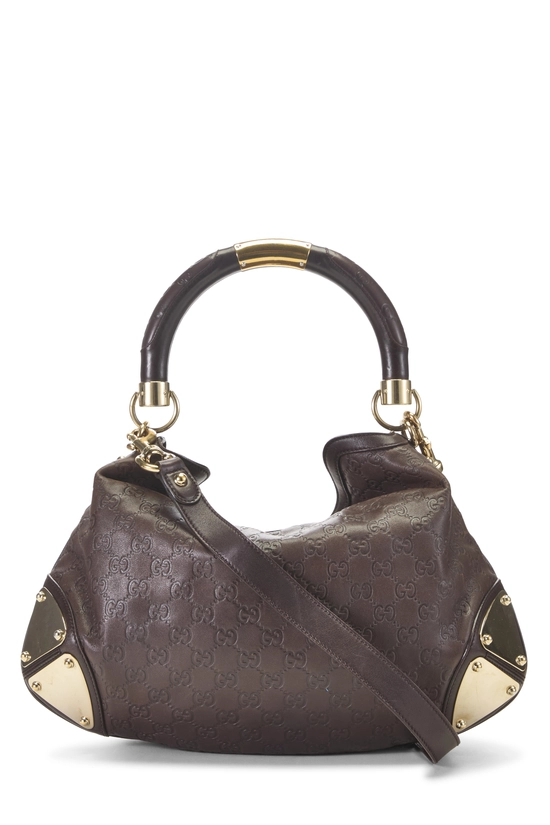 Brown Guccissima Leather Indy Hobo, , large image number 3