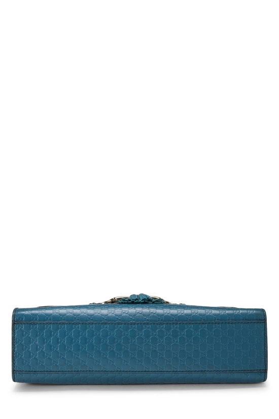 Blue Microguccissima Leather Emily Chain Shoulder Bag, , large image number 4