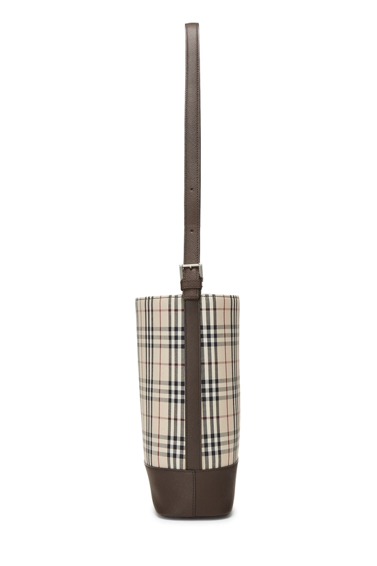 Brown House Check Jacquard Bucket Shoulder Bag Small, , large image number 2