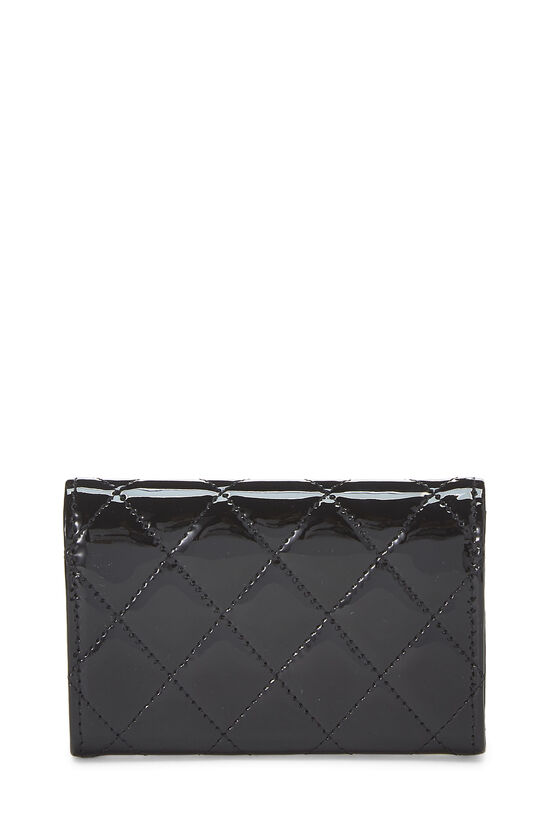 So Black Quilted Patent Leather 2.55 Card Holder, , large image number 2