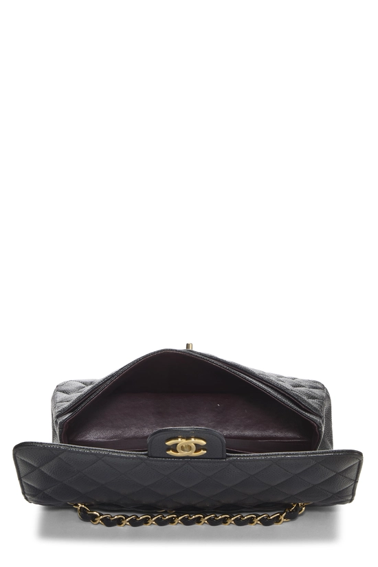 Black Quilted Caviar Classic Double Flap Medium, , large image number 5