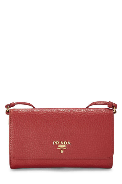 Red Vitello Daino Wallet On Chain (WOC) Small