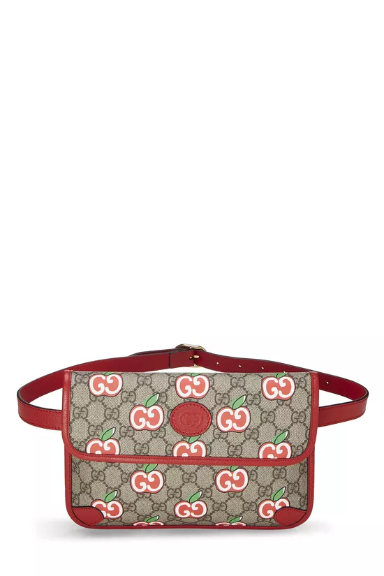 Red Original GG Supreme Canvas Apple Belt Bag, , large image number 0