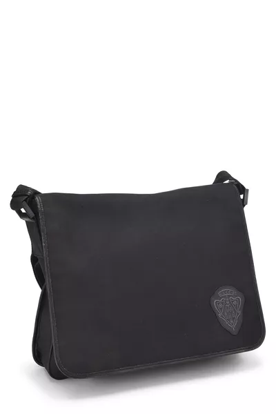 Black Canvas Hysteria Messenger Bag, , large