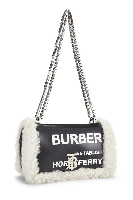 Burberry Small Horseferry Print Lola Quilted Leather Bag Black