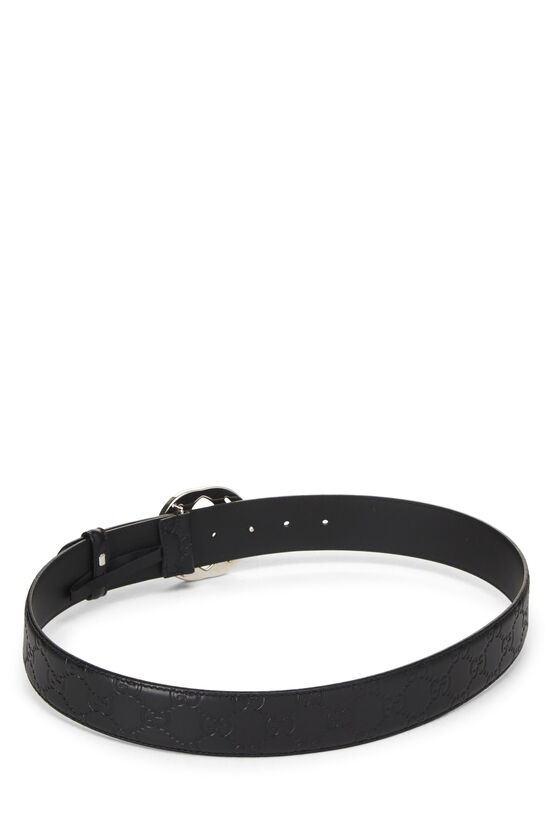 Black Guccissima Leather Interlocking Belt, , large image number 2