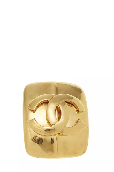 Gold 'CC' on Square Pin