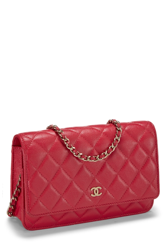Red Caviar Classic Quilted Wallet on Chain (WOC), , large image number 1