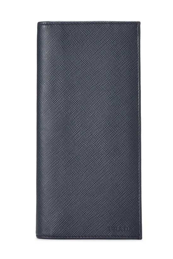 Navy Saffiano Long Wallet, , large image number 0