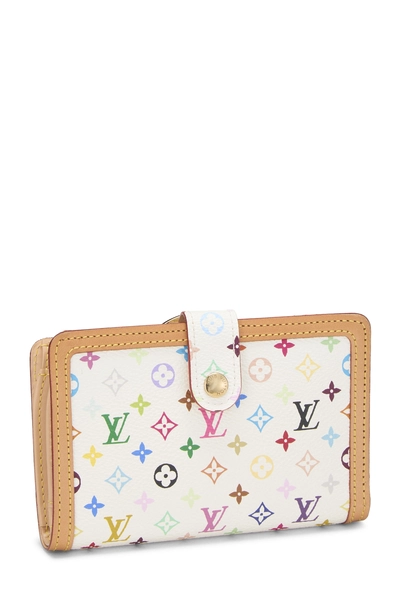 Takashi Murakami x Louis Vuitton White Monogram Multicolore Porte-Monnaie Viennois Wallet, , large